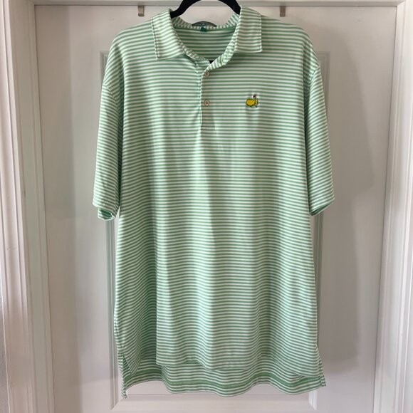 Peter Millar Other - 600 Masters By Peter Millar Striped Polo Size XL Color Green White